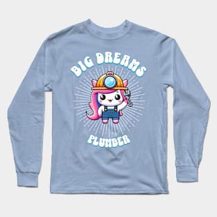 Big Dreams Plumber Unicorn Ocean Edition Long Sleeve T-Shirt